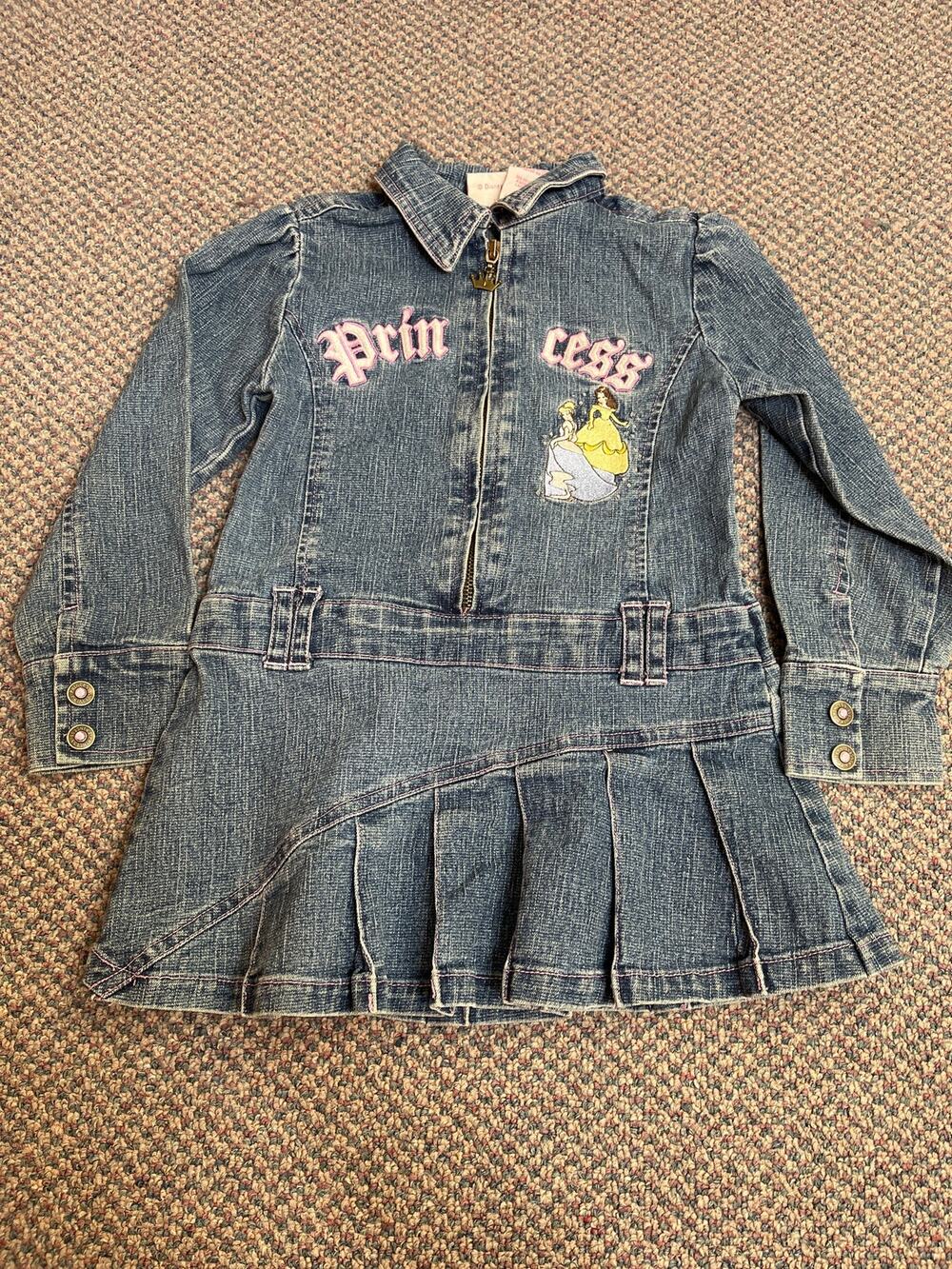 Disney Princess Vintage Denim Long Sleeve Dress 4T